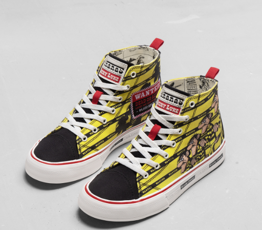 Giày Nam/ Nữ ANANAS X LUCKY LUKE PATTAS - HIGH TOP - DALTON YELLOW